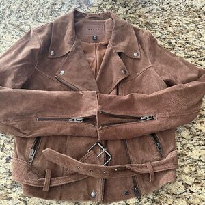 BLANKNYC suede moto jacket .